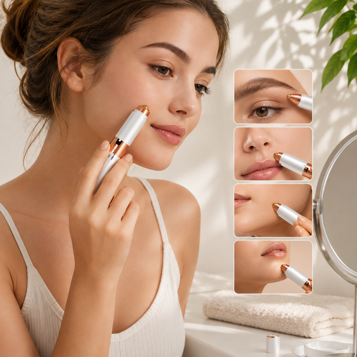 FlawlessTouch 2-in-1 Facial Hair Remover & Eyebrow Trimmer